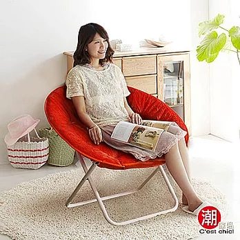 【C’est Chic 】毛絨限定版折疊星球椅(專利)-3色可選鮮橘