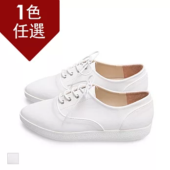 FUFA MIT素色尖頭牛津鞋(FJ04)- 米23米