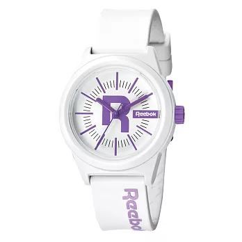 Reebok Drop系列自我主張運動腕錶-紫x白