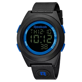 Reebok BlockParty系列潮流電音時尚電子腕錶-藍x黑-大