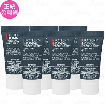BIOTHERM 碧兒泉 男仕極限輕質UV防護乳SPF50/PA+++(5ml)*6