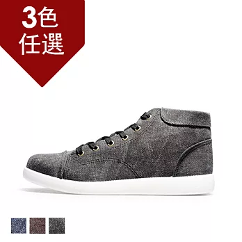 PLAYER布面高筒休閒鞋(HP67 ) - 共三色26黑