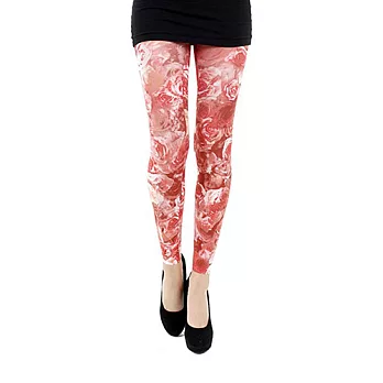 『摩達客』英國進口義大利製【Pamela Mann】紅薔薇 內搭褲九分褲襪/無足褲襪Free SIZE