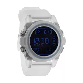 【NIXON】有型UNIT電子錶半透明色/藍紫光銀鈕