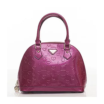 PLAYBOY 漆皮兩用手提側背包 (桃紅色)