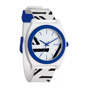 【NIXON】繽紛圖騰 TIME TELLER P白/藍