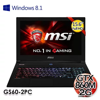 msi 微星 GS60 2PC i7-4720HQ 15.6吋 2G獨顯 Win8.1電競筆電