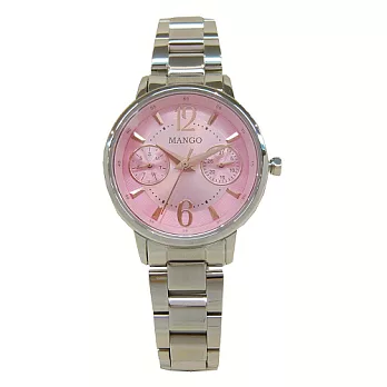 MANGO 美學觀感時尚優質女性腕錶-粉紅-MA6629L-10