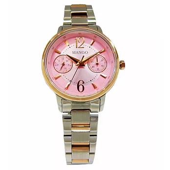 MANGO 美學觀感時尚優質女性腕錶-半金-MA6629L-10R
