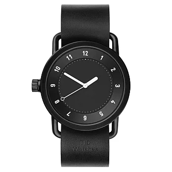 TID Watches No.1 Black-黑色真皮腕錶