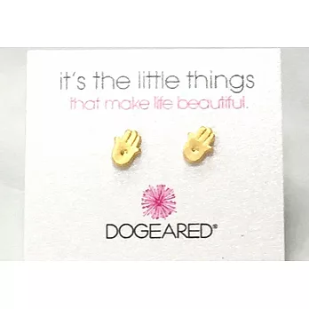 Dogeared 趨吉避凶 Hamsa 金色耳環 附原廠盒