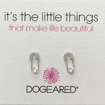 Dogeared 純銀 安全別針 Safety Pin 銀色耳環 附原廠盒