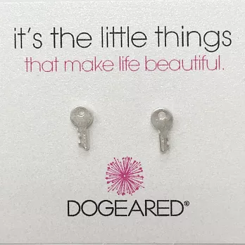 Dogeared純銀 鑰匙 Key to success 銀色耳環