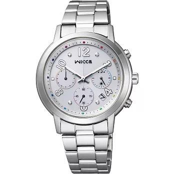 CITIZEN WICCA 彩虹樂園時尚腕錶-銀