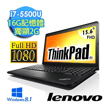 【Lenovo】ThinkPad E550 20DF005BTW 15.6吋FHD高畫質筆電 (i7-5500U/8G*2/2G獨/1TB/Win8.1)