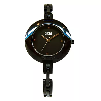 NATURALLY JOJO 幸福旋律時尚優質陶瓷女性腕錶-黑-JO95274-88F