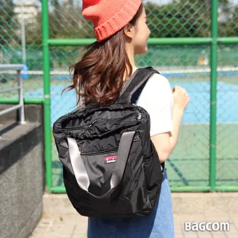 Bagcom Masaki Melody 輕悅多用肩提後背包(13吋筆電MACbook OK)- 黑色