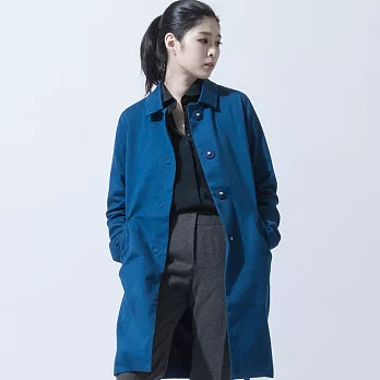 【iohll】牛仔修身風衣S藍色