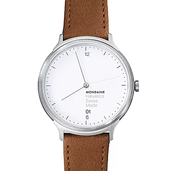 MONDAINE 瑞士國鐵設計系列腕錶-白/38mm