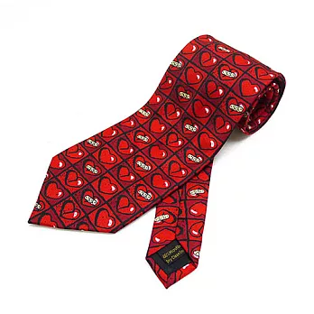 『摩達客』婚禮派對浪漫約會情人節必備! 美國【Novel Ties】心碎紅色圖紋領帶QTY