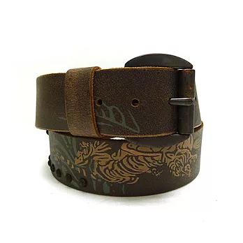 『摩達客』美國進口【Bill Adler】虎紋設計皮帶Free Size