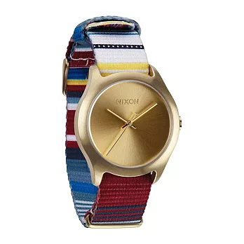 【NIXON】摩登色彩 帆布MOD -耀眼金/條紋彩