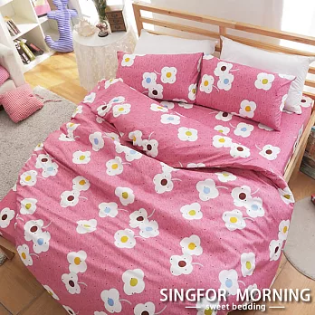 幸福晨光《雲花朵朵》單人三件式天絲絨床包被套組