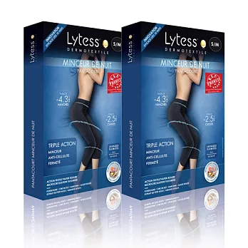 Lytess 法國原裝 睡覺塑七分褲2件組M黑色S/M+S/M