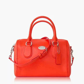 【COACH 多種背法】皮革 / 肩背 / 斜背兩用包(小款)_珊瑚橘