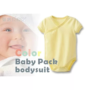 新生兒馬卡龍寶寶側扣包屁衣 純棉 側開 側釦 和服 肚衣 包屁衣12M淡黃色包屁衣
