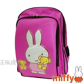 【Miffy米飛兔】日系硬殼精緻護背書包/背包(桃粉色)桃粉色