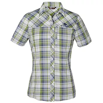 【聖伯納 St.Bonalt】女款3M速乾排汗彈力短袖格子襯衫(4058)S綠色格子