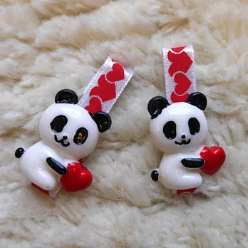 設計師款-愛心小熊貓小髮夾（編號：FA29900004）