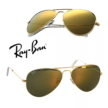 【Ray Ban雷朋】經典款薄水銀-水銀金色鏡面#小版 58mm(3025-W3276)水銀鏡面金邊