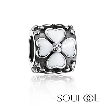 【SOUFEEL charms】朵拉系列《幸運心》串珠(白)