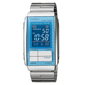 CASIO 復刻回憶運動電子腕錶-水藍