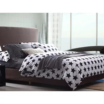 【法式寢飾花季】時尚典藏-雙人真愛黑白天絲絨被套床包組(蒂諾5*6.2尺)