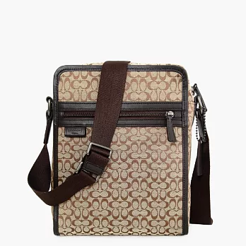 【COACH 男仕品味】織布 / 側肩 / 斜肩 / 多功能包_卡其