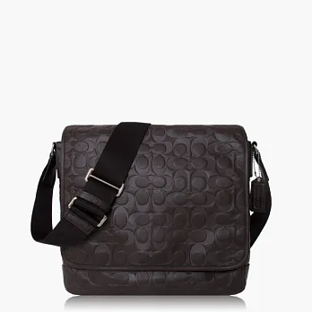 【COACH 男仕品味】皮革 / 側肩 / 斜肩 / 多功能包_深咖