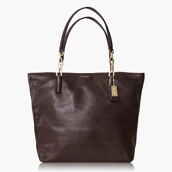 【COACH 實搭耐用】皮革 / 手提 / 肩背托特包_深咖