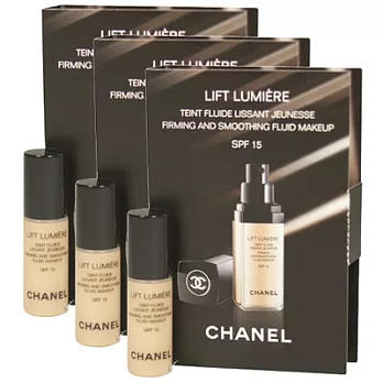 CHANEL香奈兒 緊緻無瑕粉底液SPF15(2.5ml)*3#20