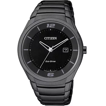 CITIZEN Eco-Drive 優雅時尚光動能男性腕錶-黑-BM6959-55E