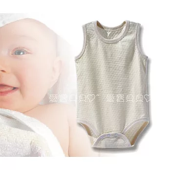 純棉無袖包屁衣 透氣背心哈衣 純棉 透氣 無袖 背心 包屁衣 哈衣 包臀衣S淺黃無袖包屁衣