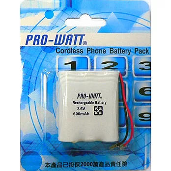 PRO-WATT P100萬用接頭 無線電話電池3.6V 600mah(P100)