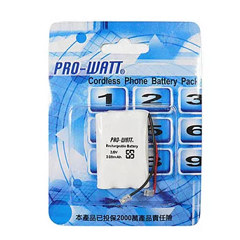 PRO-WATTP140萬用接頭 無線電話電池3.6V 800mah (尺寸: AAA*3)
