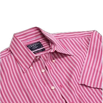 『摩達客』英國進口【Charles Tyrwhitt】高級紅白直紋短袖休閒襯衫A-S
