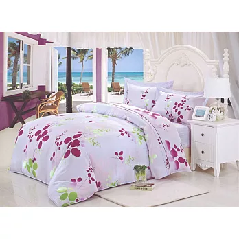 【法式寢飾花季】時尚典藏-加大100%天絲纖維鋪棉兩用被床包組(春韻6*6.2尺)