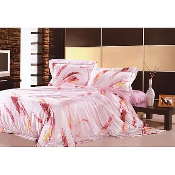 【法式寢飾花季】時尚典藏-加大100%天絲纖維鋪棉兩用被床包組(貝拉花園6*6.2尺)