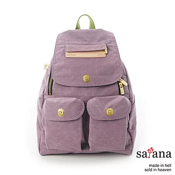 satana - 多功能拉鍊小型後背包 - 接骨木紫