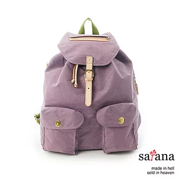 satana - 實用休閒束口後背包 - 接骨木紫